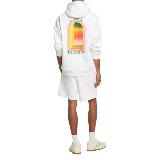 Casablanca Gradient Arch Logo White Hoodie - Image 4