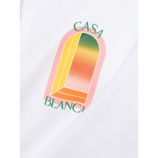Casablanca Gradient Arch Logo White Hoodie - Image 5