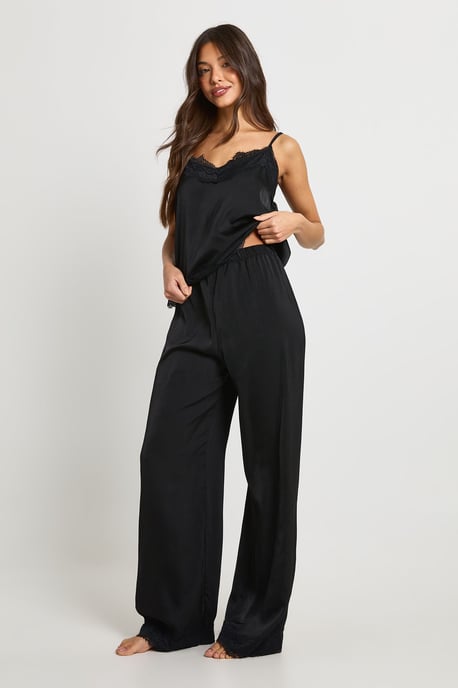 Eyelash Lace Trim Cami & Trouser Pyjama Set - Image 3