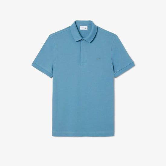Lacoste Heren Paris Piqué Stretch Regular Poloshirt (Licht Blauw) - Image 1