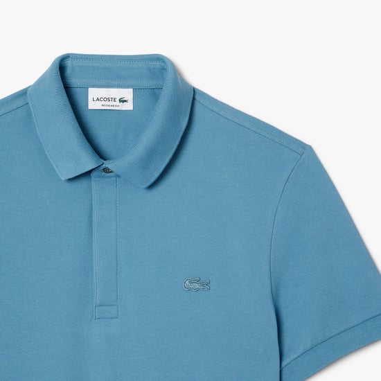 Lacoste Heren Paris Piqué Stretch Regular Poloshirt (Licht Blauw) - Image 5