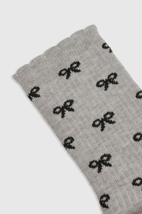 Bow Print Frill Socks - Image 3