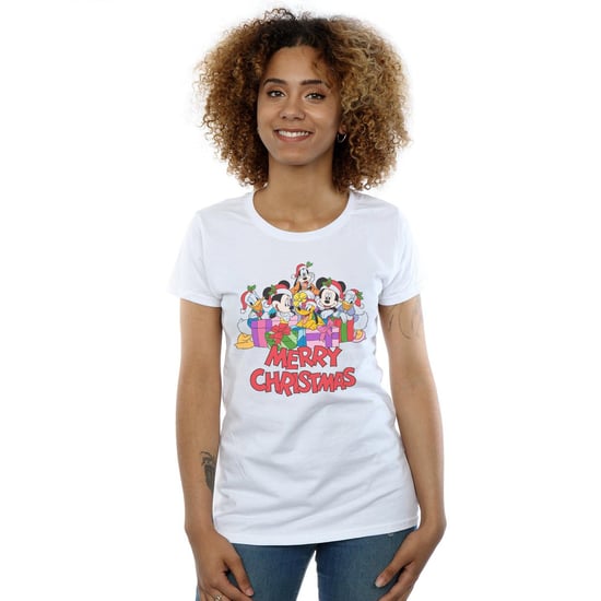 Disney Dames/Dames Mickey Mouse And Friends Kerst Katoenen T-Shirt (Wit) - Image 2