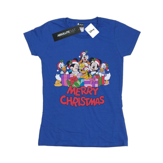 Disney Dames/Dames Mickey Mouse And Friends Kerst Katoenen T-Shirt (Koningsblauw) - Image 1
