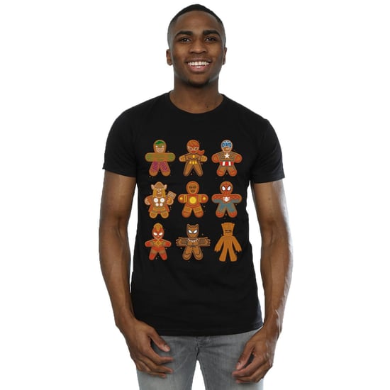 Marvel T-shirt med pepparkakor till Avengers-julen för herrar (Svart) - Image 2