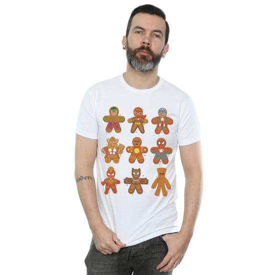 Marvel T-shirt med pepparkakor till Avengers-julen för herrar (Vit) - Image 2