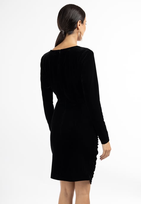 Faina fluwelen jurk Dames zwart - Image 4
