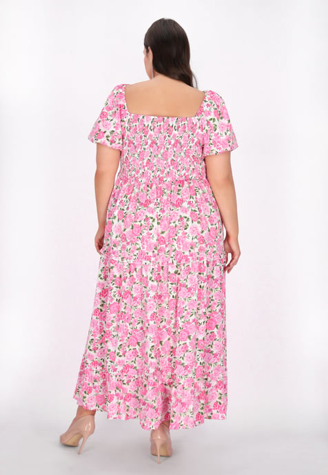 Faina Grote maten jurk vrouwen roze - Image 4