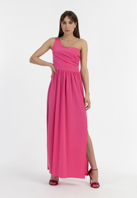 Faina Maxi-jurk met één schouder Dames roze - Image 2