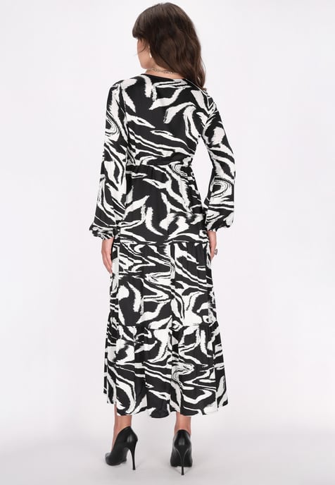 Faina Jurk Dames zwart en wit - Image 4