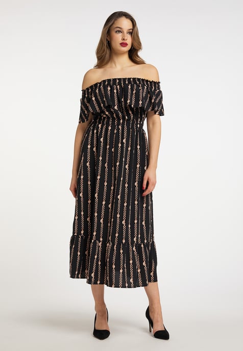 Faina Maxi-jurk met all-over print Dames zwart - Image 2