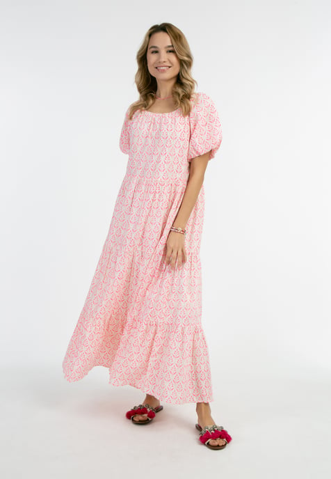 IZIA Maxi-jurk met korte mouwen Dames neonroze - Image 2