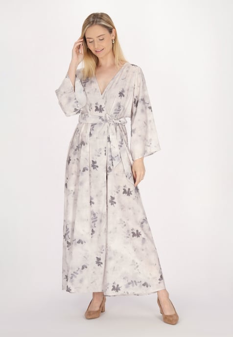 usha kimono jurk Dames Grijs Veelkleurig - Image 2