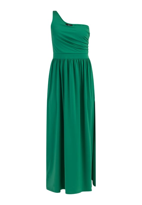 Faina Maxi-jurk met één schouder Dames Bosgroen - Image 1