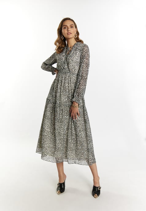 Faina Maxi-jurk met luipaardprint Dames Wit Veelkleurig - Image 2