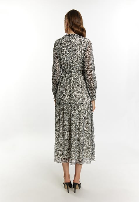 Faina Maxi-jurk met luipaardprint Dames Wit Veelkleurig - Image 3