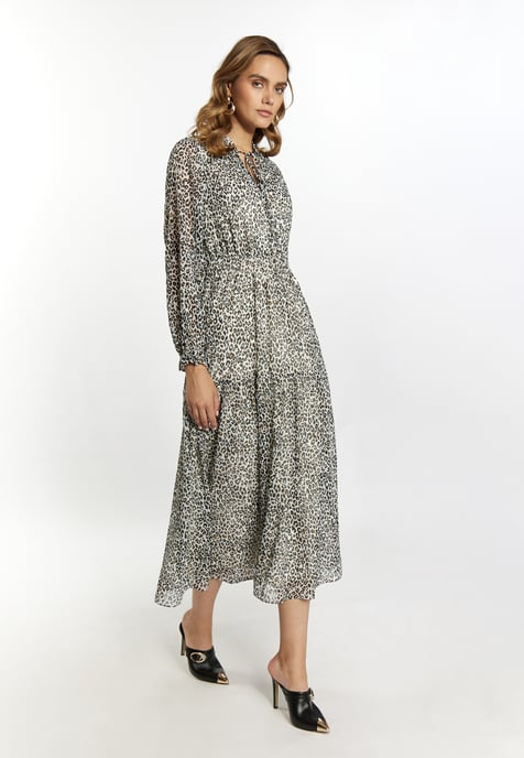 Faina Maxi-jurk met luipaardprint Dames Wit Veelkleurig - Image 5