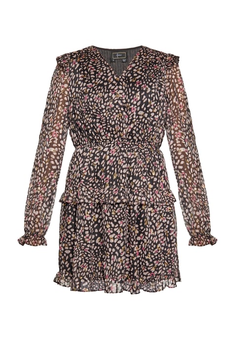 Faina Jurk Dames Zwart Veelkleurig - Image 1