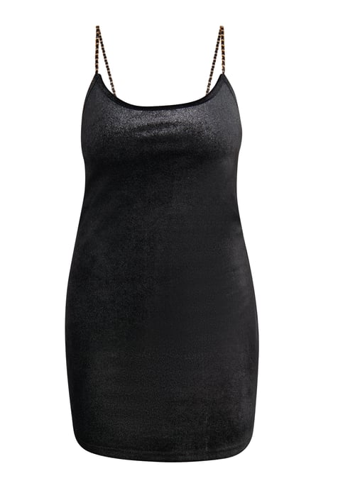 Faina Mini fluwelen jurkje met glitters Dames zwart - Image 1