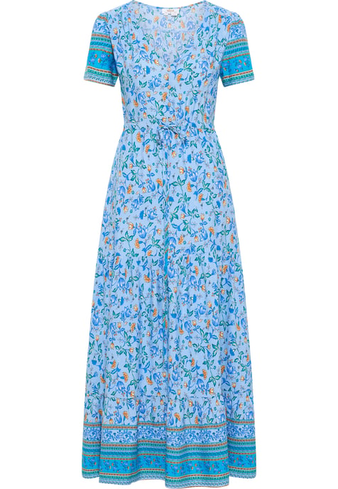 usha Maxi-jurk met bloemenprint Dames Lichtblauw Veelkleurig - Image 1