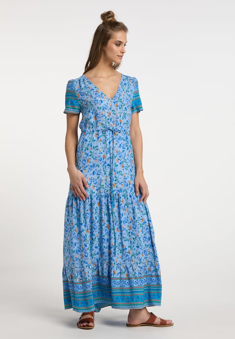 usha Maxi-jurk met bloemenprint Dames Lichtblauw Veelkleurig - Image 2