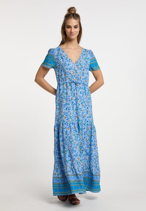 usha Maxi-jurk met bloemenprint Dames Lichtblauw Veelkleurig - Image 5