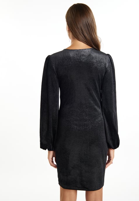 Faina Mini-jurk met lange mouwen Dames zwart - Image 4