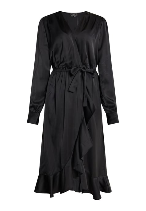 Faina Midi-jurk met lange mouwen Dames zwart - Image 1