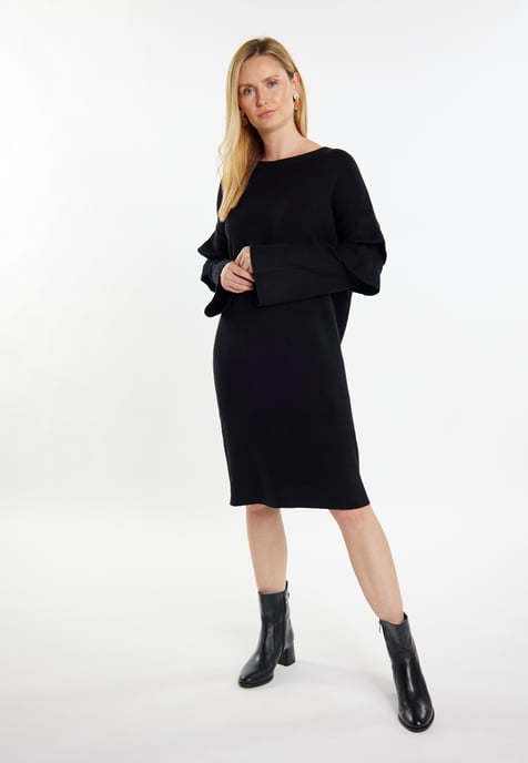usha Gebreide jurk Dames zwart - Image 4