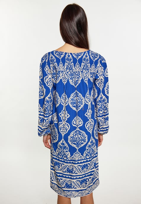 usha Jurk Dames koningsblauwe crème - Image 4