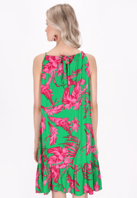 IZIA jurk vrouwen groen roze - Image 4