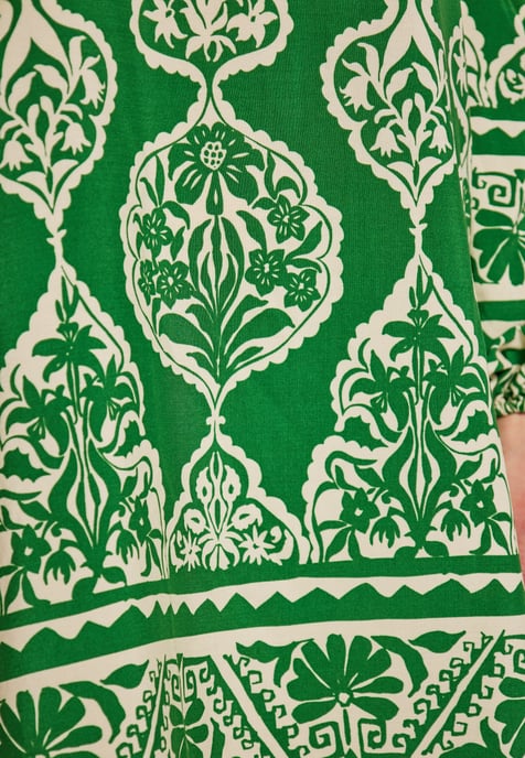 usha Jurk Dames groene crème - Image 5