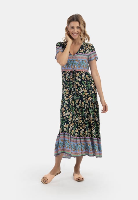 usha Zomerjurk Dames Navy Veelkleurig - Image 2