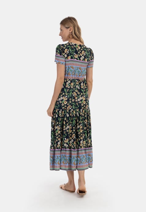 usha Zomerjurk Dames Navy Veelkleurig - Image 3