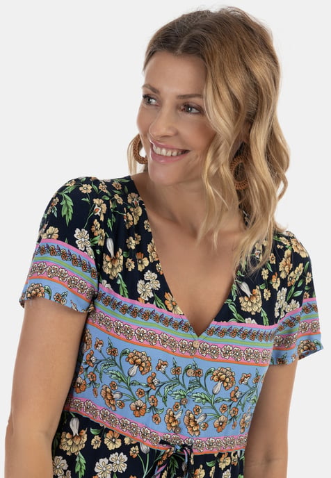 usha Zomerjurk Dames Navy Veelkleurig - Image 5