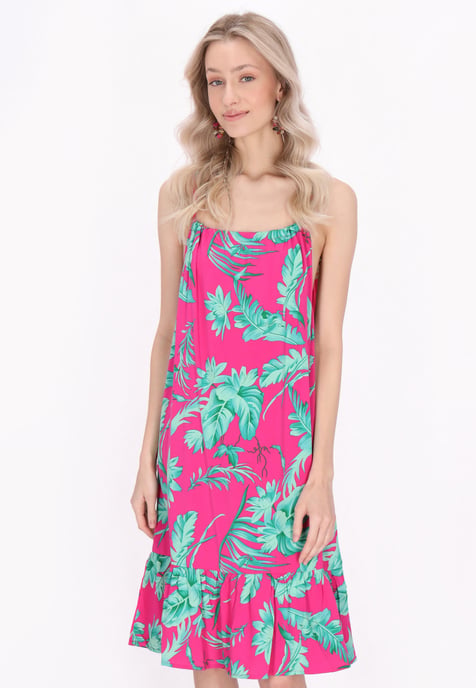 IZIA jurk vrouwen roze turkoois - Image 3