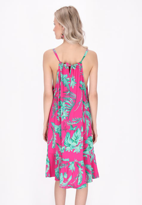 IZIA jurk vrouwen roze turkoois - Image 4