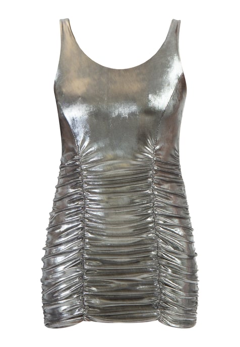 Faina Gebreid mini-jurkje Dames Zwart metallic - Image 1