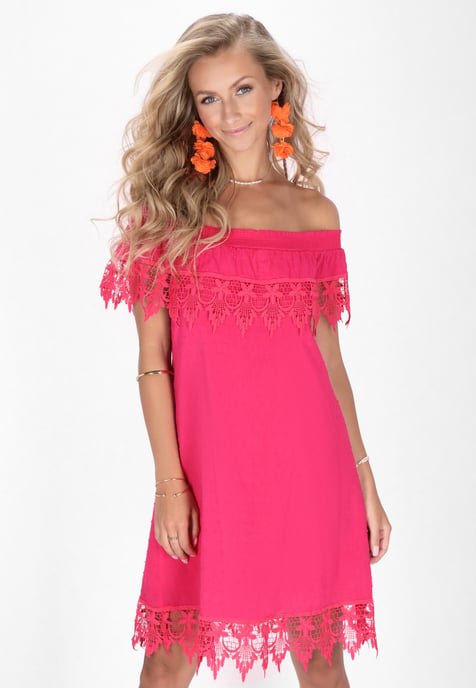 IZIA jurk vrouwen fuchsia - Image 3