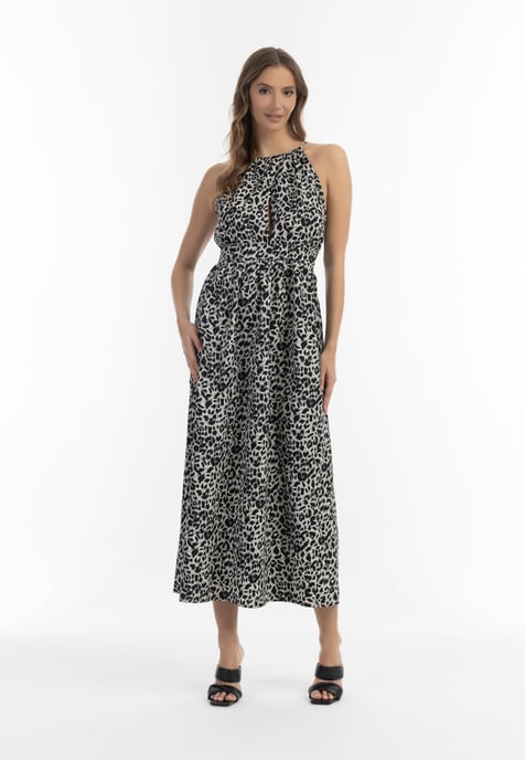 Faina Maxi-jurk met luipaardprint Dames Grijze Leeuw - Image 2