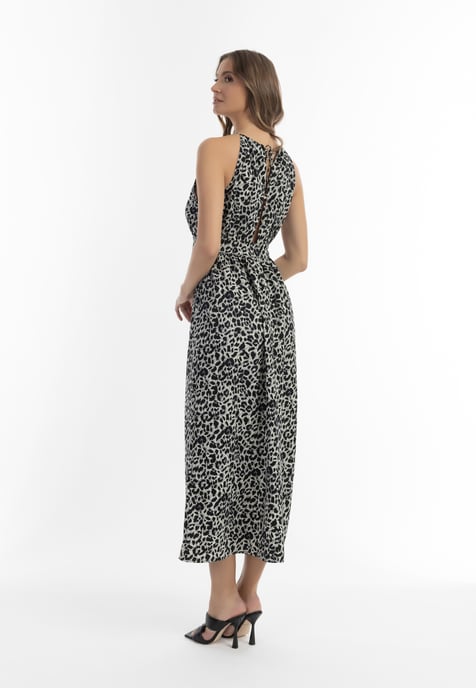 Faina Maxi-jurk met luipaardprint Dames Grijze Leeuw - Image 3