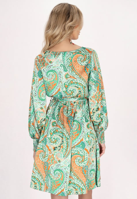usha jurk Dames Groen Veelkleurig - Image 4