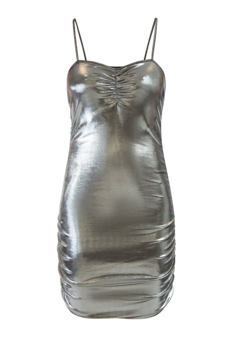 Faina Gebreid mini-jurkje Dames Zwart metallic - Image 1