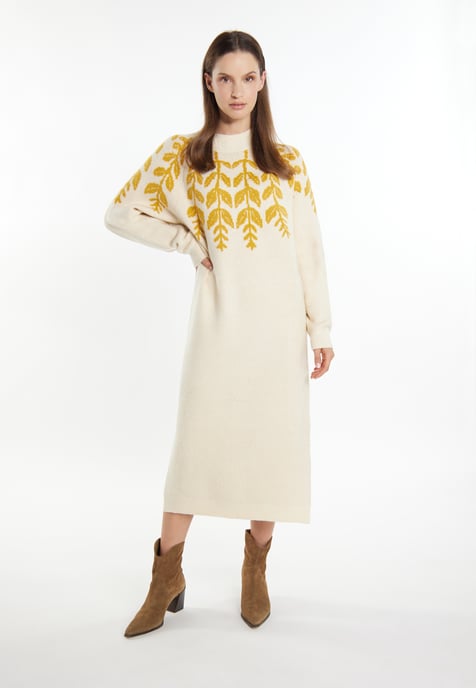 usha Maxi-gebreide jurk Dames Crème veelkleurig - Image 2