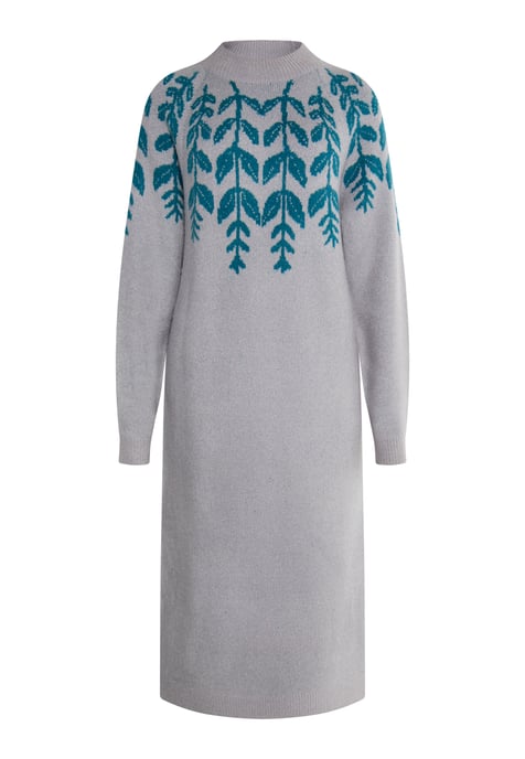 usha Maxi-gebreide jurk Dames Grijs Veelkleurig - Image 1