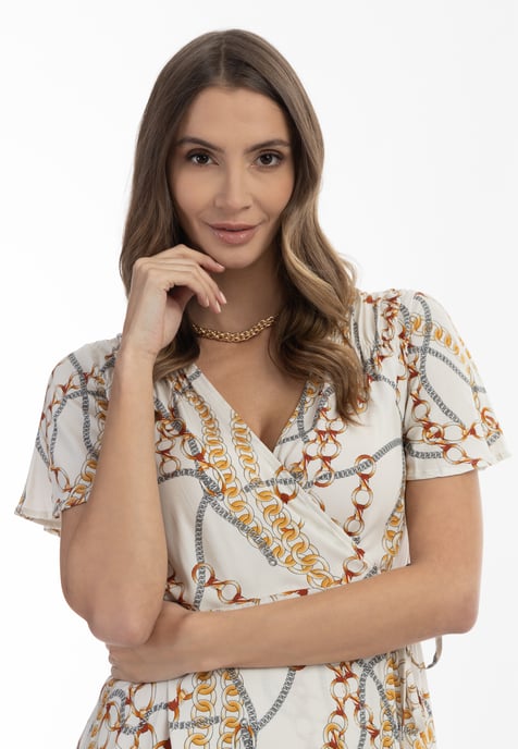 Faina Mini-jurk met all-over print Dames wit - Image 5