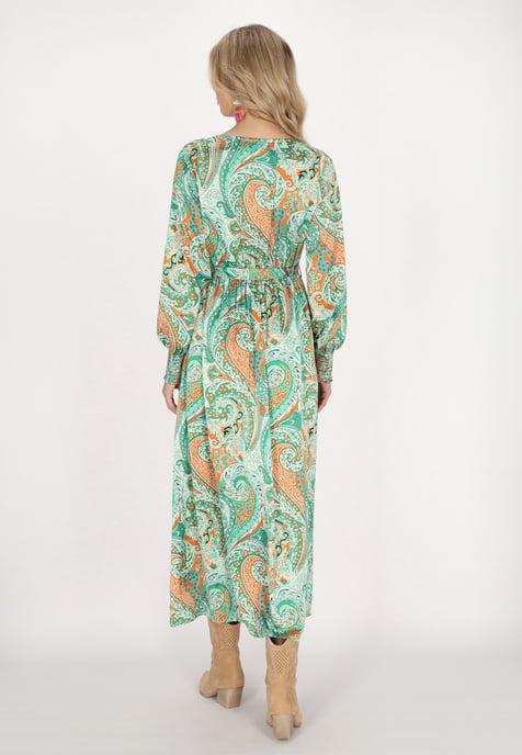 usha jurk Dames Groen Veelkleurig - Image 4