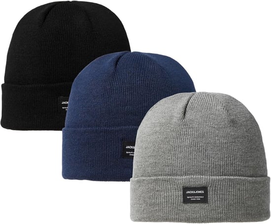 Jack and Jones Mens 3 Pack Beanie - Image 1