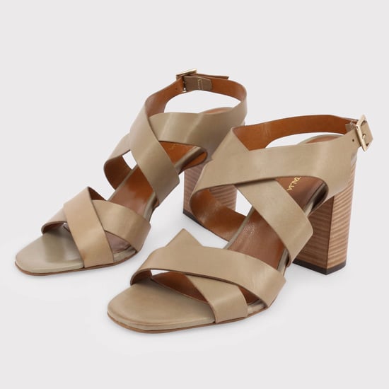 Crossstrap Leren Sandalen Model Beige - Image 1