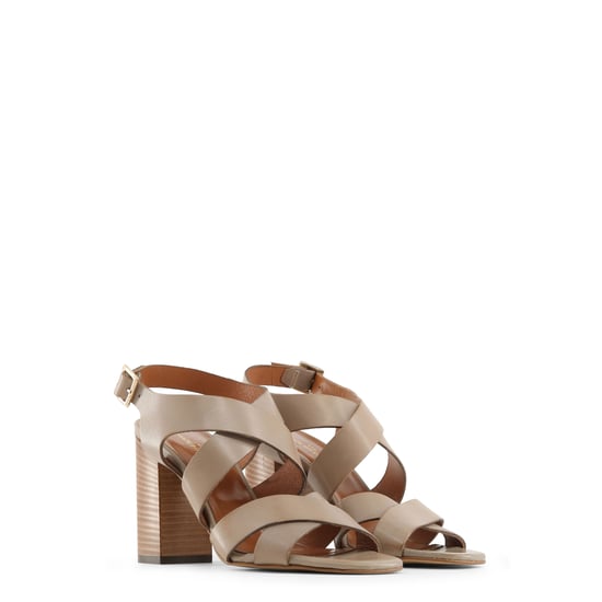 Crossstrap Leren Sandalen Model Beige - Image 3